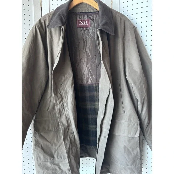 Newport Harbor Men's XXL Chore Jacket Coat Brown Barn Canvas Ranch Zip Out Liner